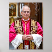 Porträt von Papst Leo XIV Poster (Vorne)