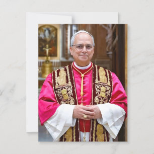 Porträt von Papst Leo XIV Postkarte