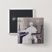 Porträt von Papst Löwe XIII Button (Vorne & Hinten)