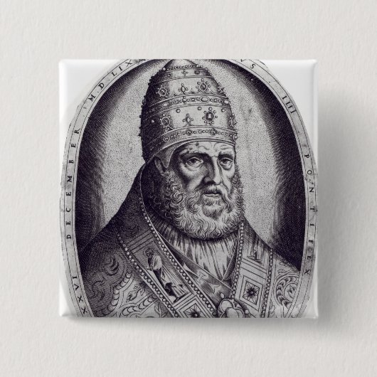 Porträt von Papst Pius IV, 1559 Button (Vorderseite)