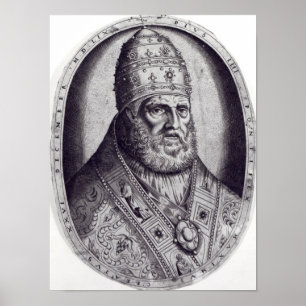 Porträt von Papst Pius IV, 1559 Poster