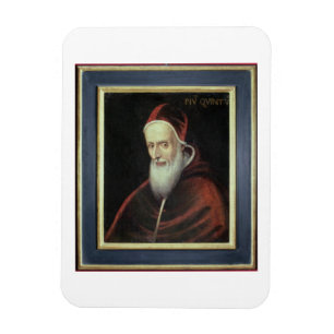 Porträt von Papst Pius V (1504-72) (Öl auf Magnet