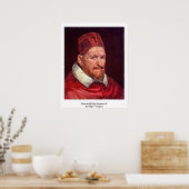Porträt von Papst unschuldig X. von Diego Velazque Poster (Küche)