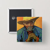 Porträt von Patience Escalier von Vincent van Gogh Button (Vorne & Hinten)