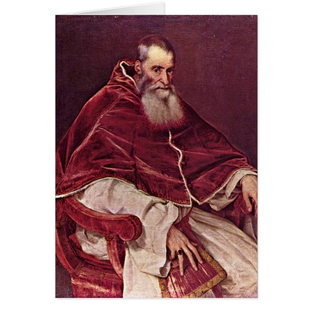 Porträt von Paul Iii. Durch Titian (Vorne)