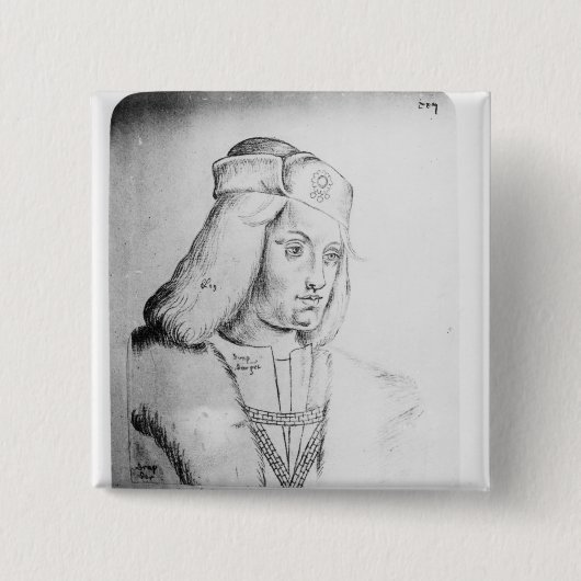 Porträt von Perkin Warbeck Button (Vorderseite)