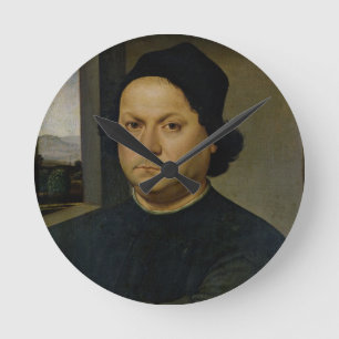 Porträt von Perugino, c.1504 (Tempera auf Holz) Runde Wanduhr