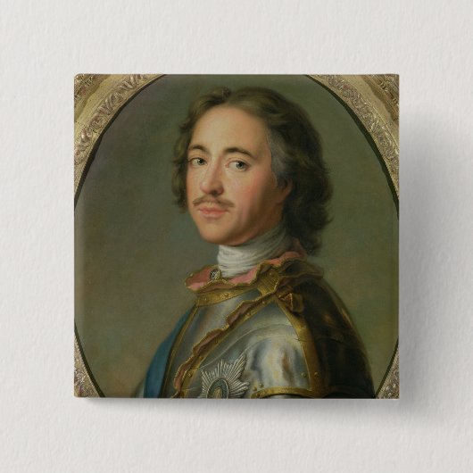 Porträt von Peter der Große Button (Vorderseite)