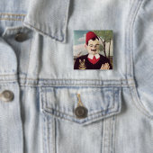 Porträt von Pierre-Loti c.1891 Button (Beispiel)