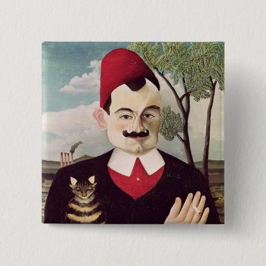 Porträt von Pierre-Loti c.1891 Button (Vorderseite)