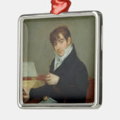 Porträt von Pierre Zimmermann 1808 Silbernes Ornament (Links)