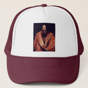 Porträt von Pietro Aretino. Durch Tizian Truckerkappe