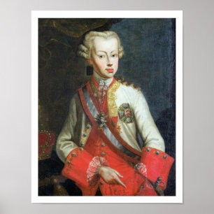Porträt von Pietro Leopoldo di Lorena, c.1750 (Öl Poster