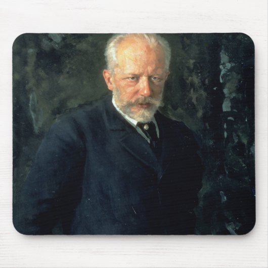 Porträt von Piotr Ilyich Tchaikovsky Mousepad (Vorne)