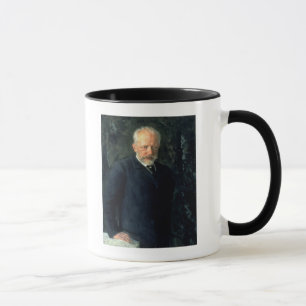 Porträt von Piotr Ilyich Tchaikovsky Tasse