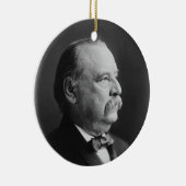 Porträt von Präsidenten Stephen Grover Cleveland Keramikornament (Rechts)