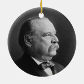 Porträt von Präsidenten Stephen Grover Cleveland Keramikornament (Hinten)