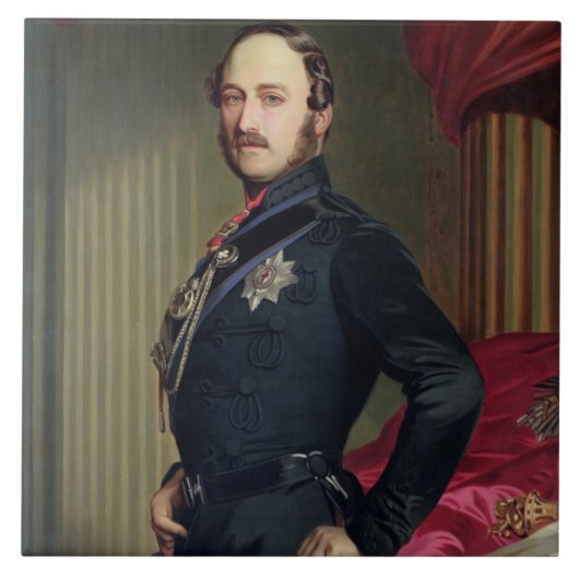 Porträt von Prinzen Albert (1819-61) 1859 (Öl auf Fliese (Vorderseite)