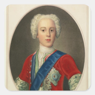 Porträt von Prinzen Charles Edward Quadratischer Aufkleber