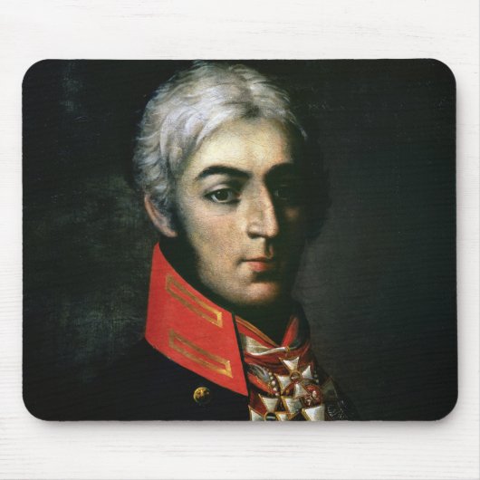 Porträt von Prinzen Peter Bagration Mousepad (Vorne)