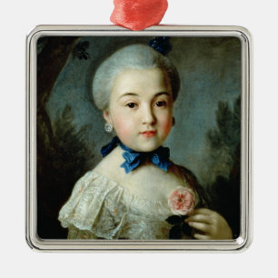 Porträt von Prinzessin Charlotte Sophia Silbernes Ornament