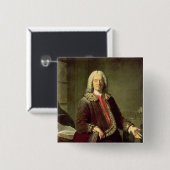 Porträt von Prosper Jolyot de Crebillon, 1746 Button (Vorne & Hinten)