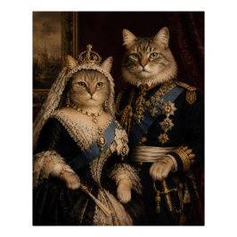 Porträt von Queen Victoria und Prinz Albert als Ka Poster