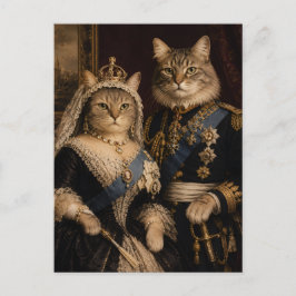 Porträt von Queen Victoria und Prinz Albert als Ka Postkarte