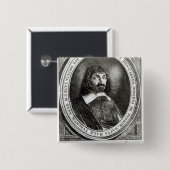 Porträt von Rene Descartes, 1644 Button (Vorne & Hinten)