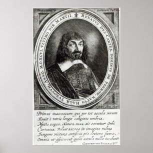 Porträt von Rene Descartes, 1644 Poster
