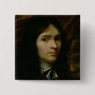 Porträt von Rene Descartes Button