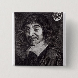 Porträt von Rene Descartes Button