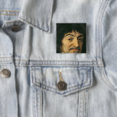 Porträt von Rene Descartes c.1649 Button (Beispiel)