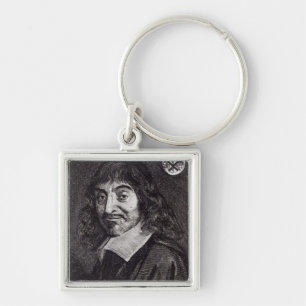 Porträt von Rene Descartes Schlüsselanhänger
