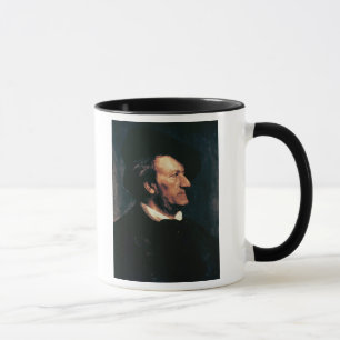 Porträt von Richard Wagner (1813-83) (Öl auf can Tasse