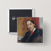 Porträt von Robert Louis Stevenson 1886 Button (Vorne & Hinten)