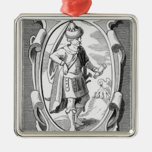 Porträt von Samuel Taylor Coleridge Silbernes Ornament