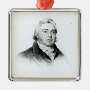 Porträt von Samuel Taylor Coleridge Silbernes Ornament