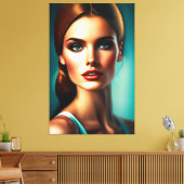 Porträt von Schönheit Leinwanddruck (Insitu (Wohnzimmer))