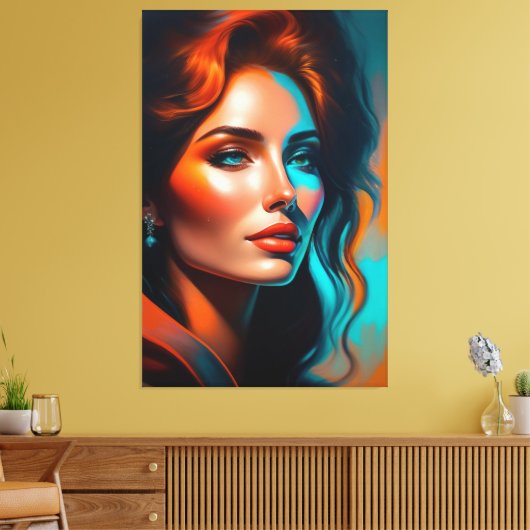 Porträt von Schönheit Leinwanddruck (Insitu (Wohnzimmer))