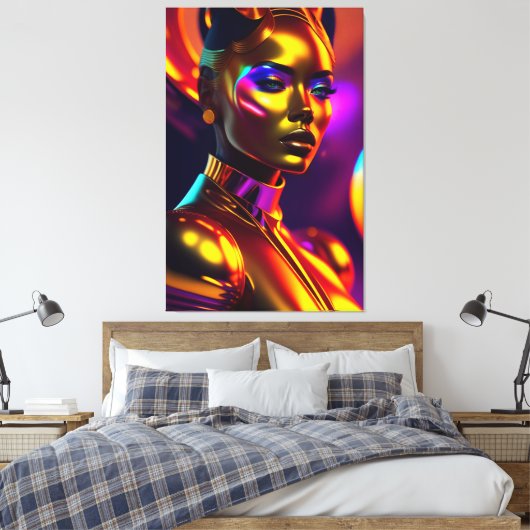 Porträt von Schönheit Leinwanddruck (Insitu (Schlafzimmer))