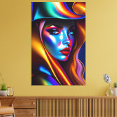 Porträt von Schönheit Leinwanddruck (Insitu (Wohnzimmer))