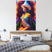 Porträt von Schönheit Leinwanddruck (Insitu (Schlafzimmer))