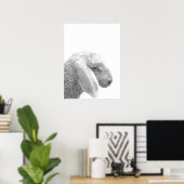 Porträt von Schwarz-Weiß-Schafen Poster (Heimbüro)