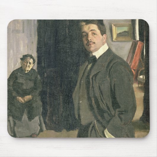 Porträt von Sergei Pavlovich Diaghilev Mousepad (Vorne)