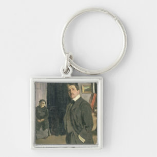 Porträt von Sergei Pavlovich Diaghilev Schlüsselanhänger