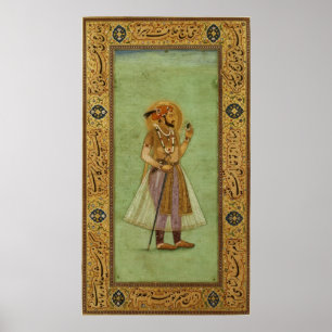 Porträt von Shah Jahan, 1631, Mughal Poster