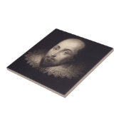 "Porträt von Shakespeare" Keramikfliese (Seite)