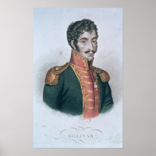 Porträt von Simon Bolivar Poster
