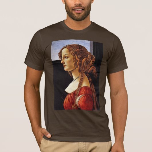Porträt von Simonetta Vespucci durch Botticelli T-Shirt (Vorderseite)